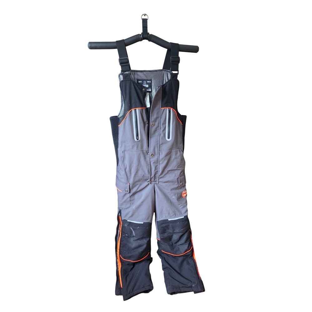 RefrigiWear 7140R Insulated Bib Overalls Mens Small Grey Black Workwear Pants